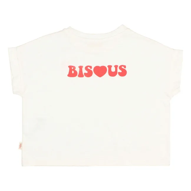 T-shirt Bisous Coton Bio | Blanc
