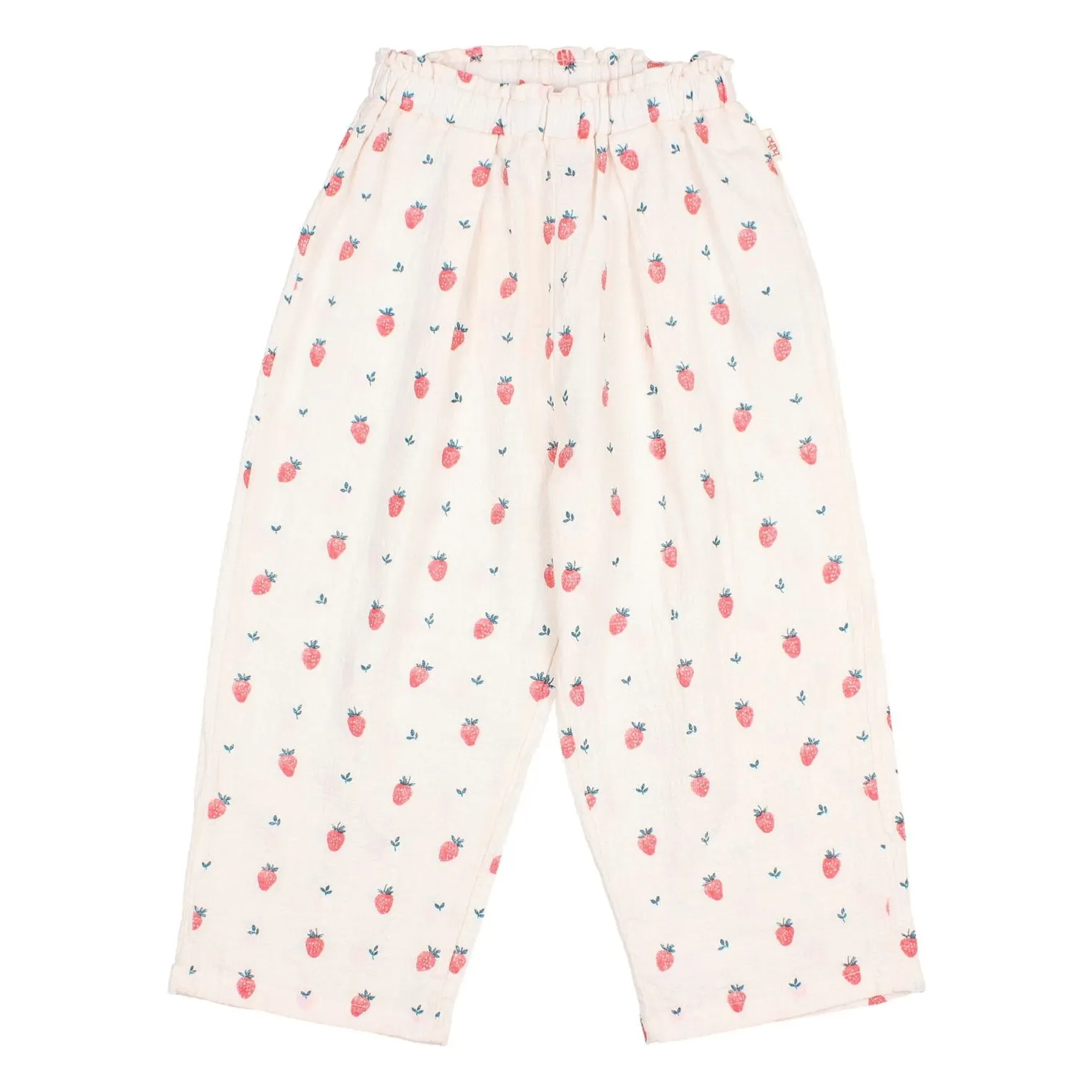 Búho Cream Strawberry Organic Cotton Pants
