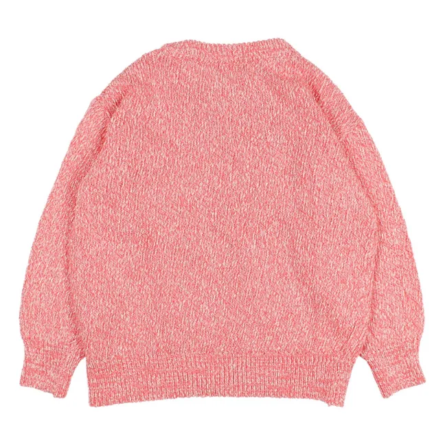 Chiné Organic Cotton Sweater | Pink