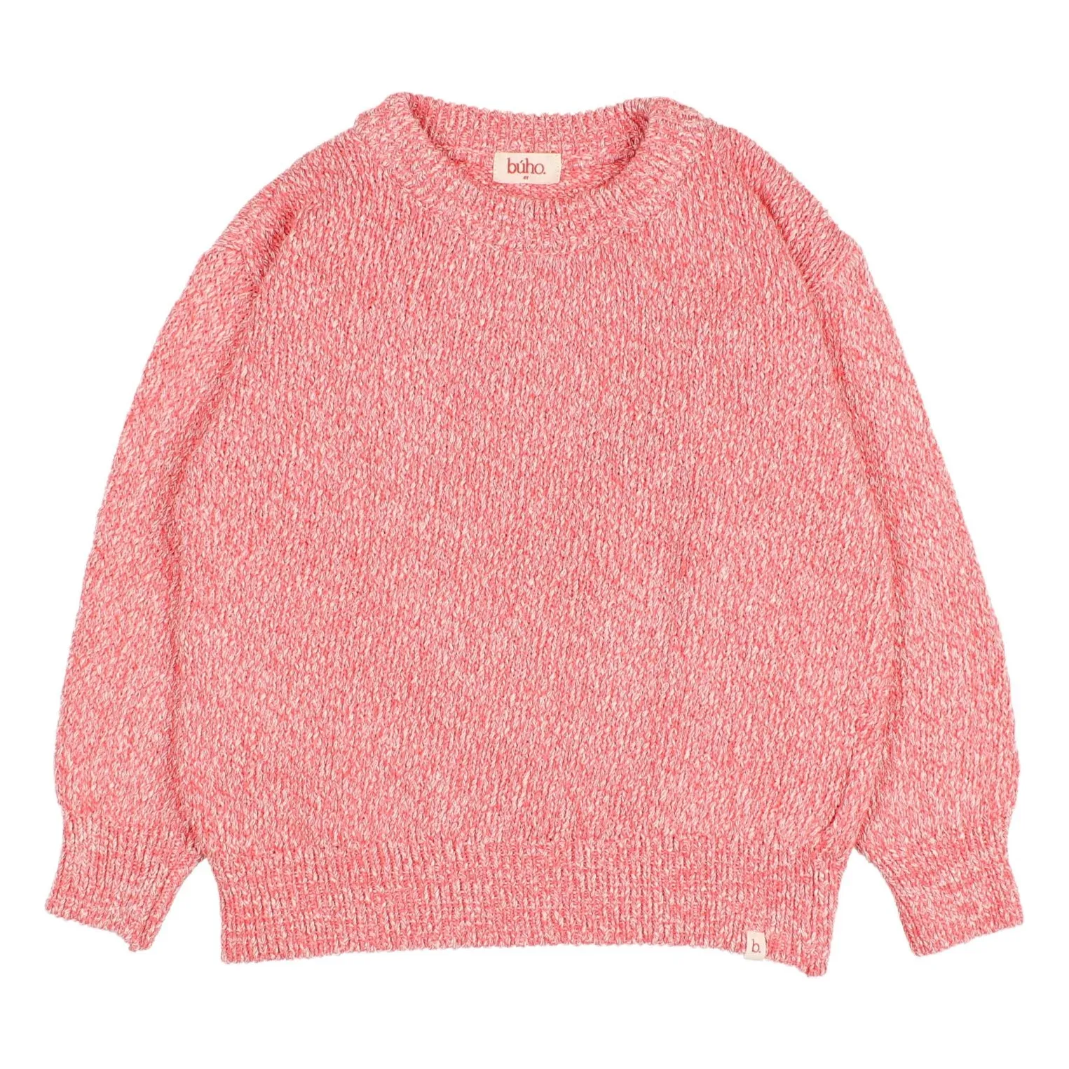 Búho Pink Chiné Organic Cotton Sweater