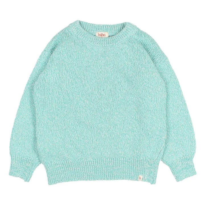 Jersey de algodón ecológico Chiné | Agua- Imagen del producto n°0