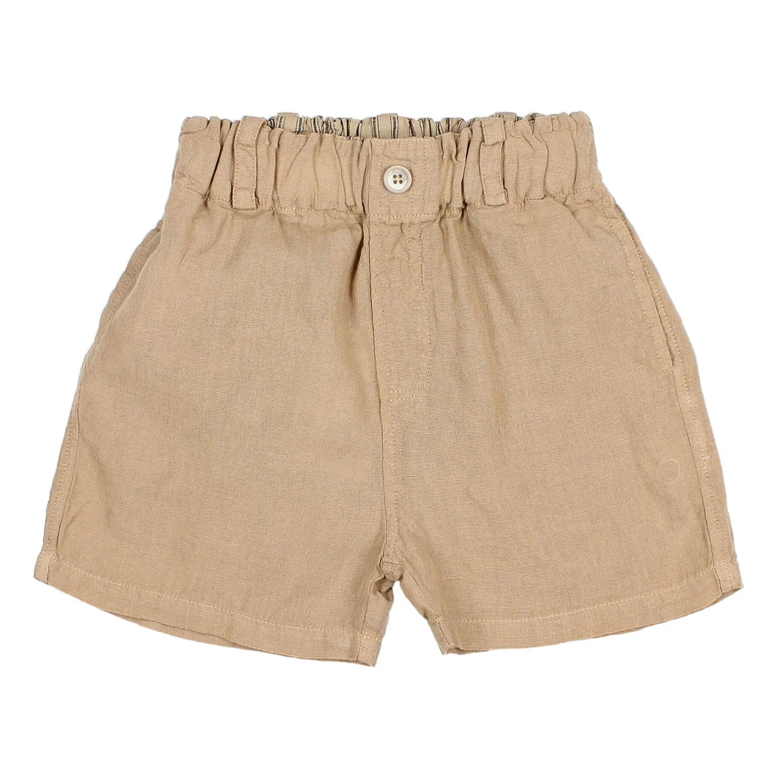 Búho Beige Bermuda Shorts Linen