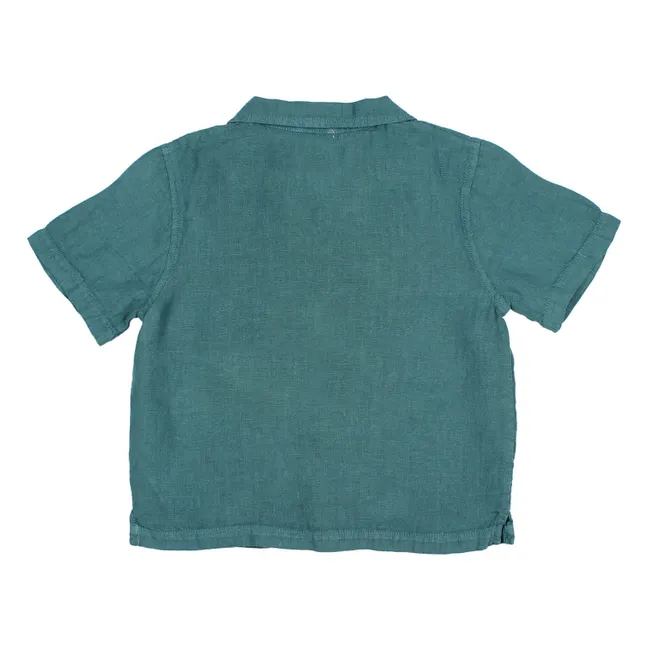 Camisa de lino | Azul Pato