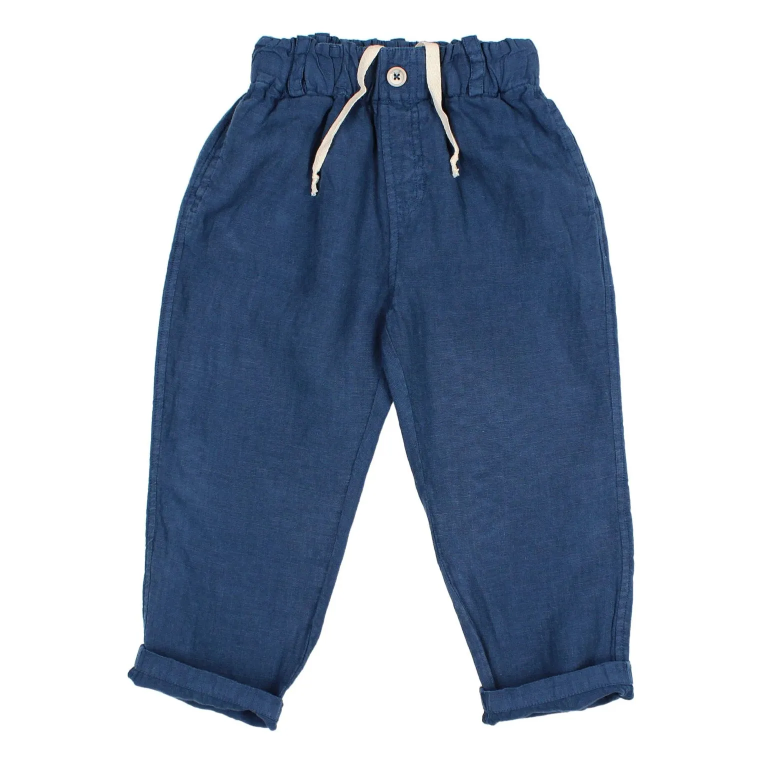 Pantalon Lin | Bleu marine- Image produit n°1