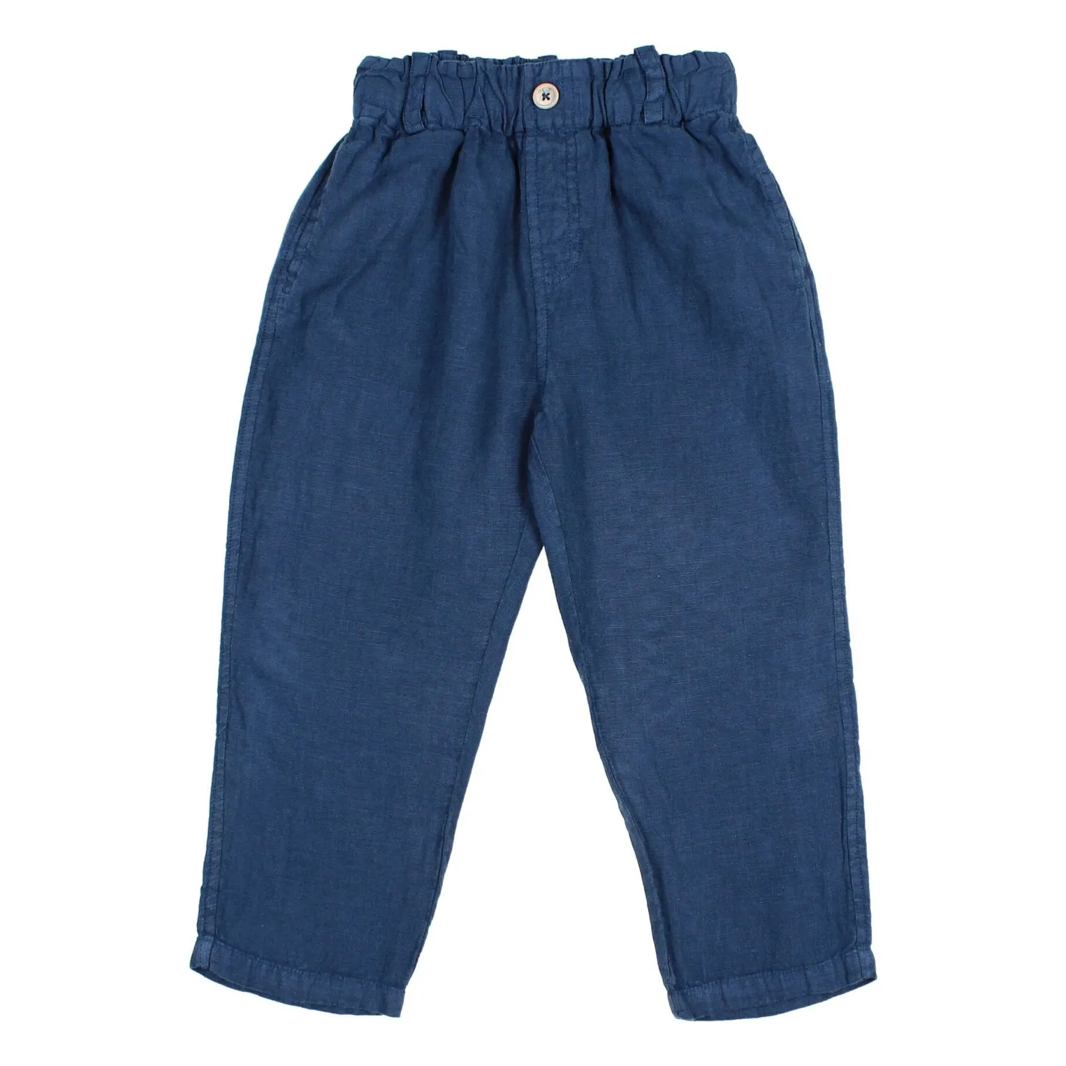 Búho - Pantalon Enfant - Lin - Bleu Marine - 3 ans