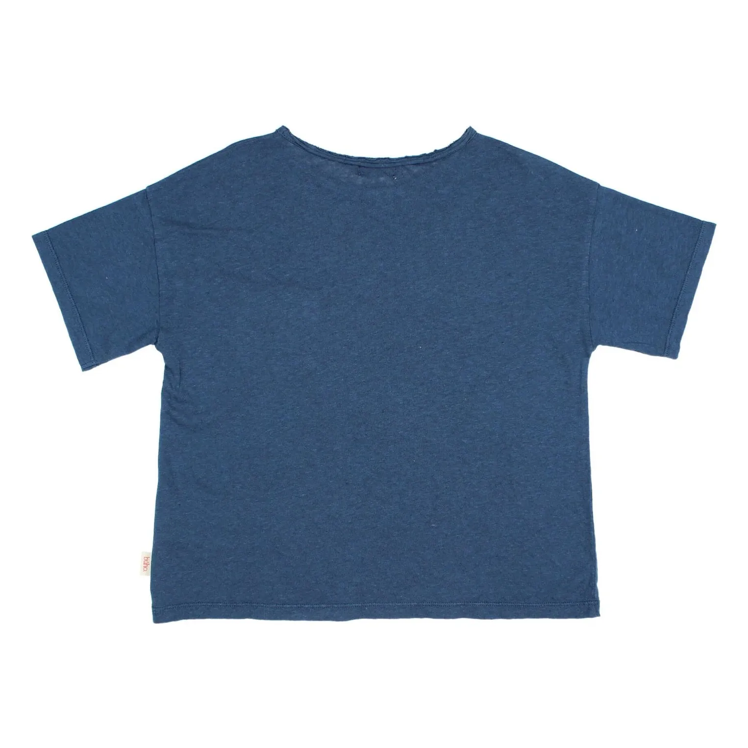 T-shirt Poche Lin  | Bleu marine- Image produit n°1