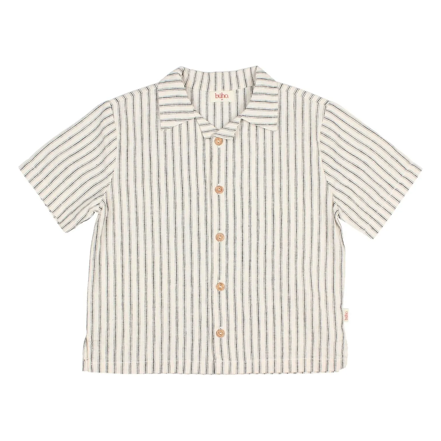 Búho - Chemise manches courtes - Lin - Ecru - 3 ans