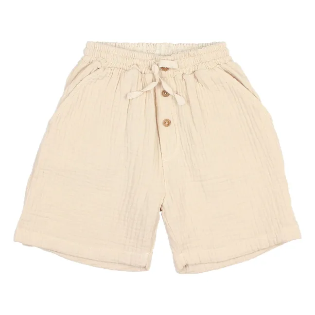 Cotton Gauze Bermuda Shorts | Sand