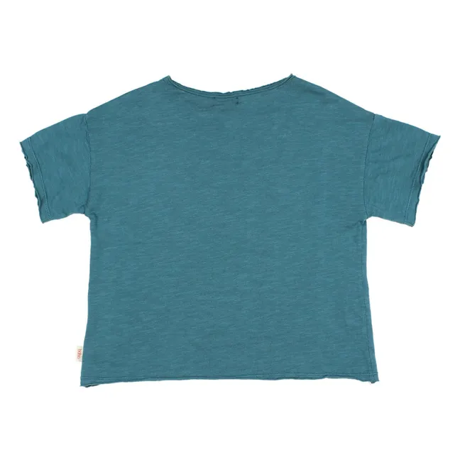 Go Discover T-shirt Organic cotton | Peacock blue
