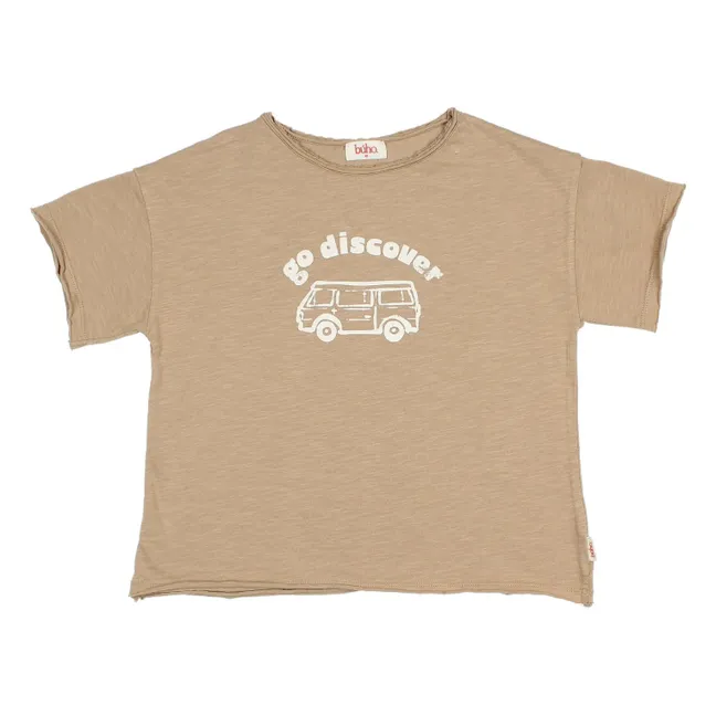 Camiseta Go Discover Algodón orgánico | Beige
