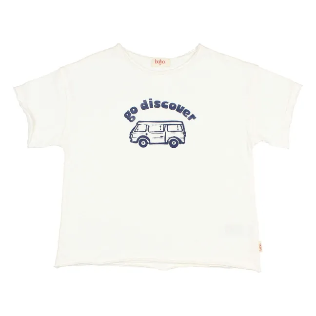 T-shirt Go Discover Coton Bio | Blanc