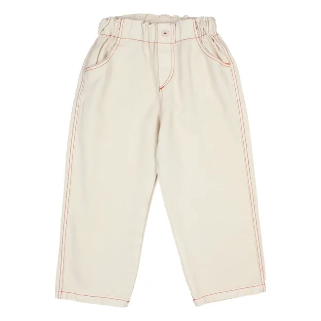 Pantalón vaquero Lyocell | Blanco Roto