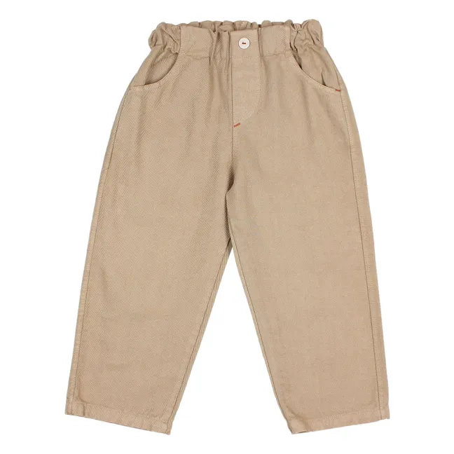 Pantalones Denim Tencel | Beige
