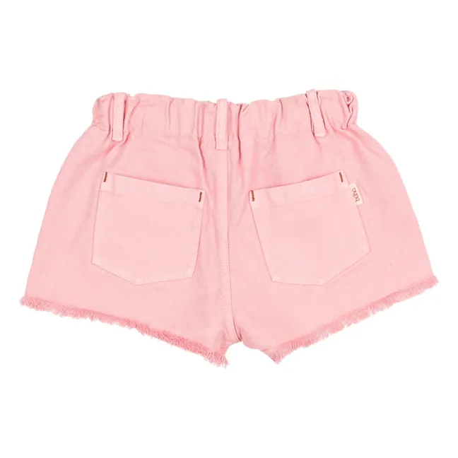 Pantalones cortos vaqueros deshilachados Lyocell | Rosa pálido