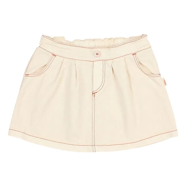 Falda vaquera Lyocell | Blanco Roto