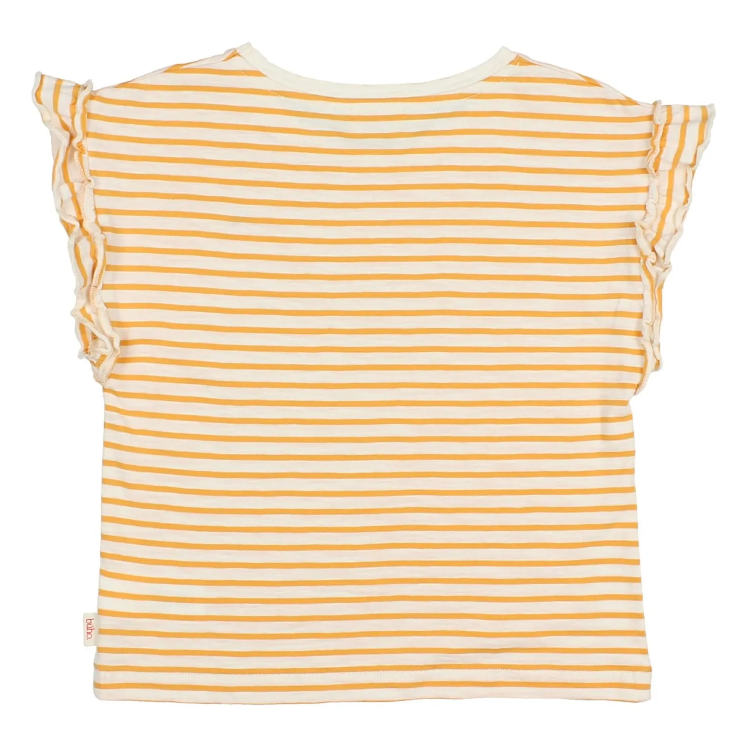 T-shirt Rayé Fraise Coton Bio | Jaune- Image produit n°2