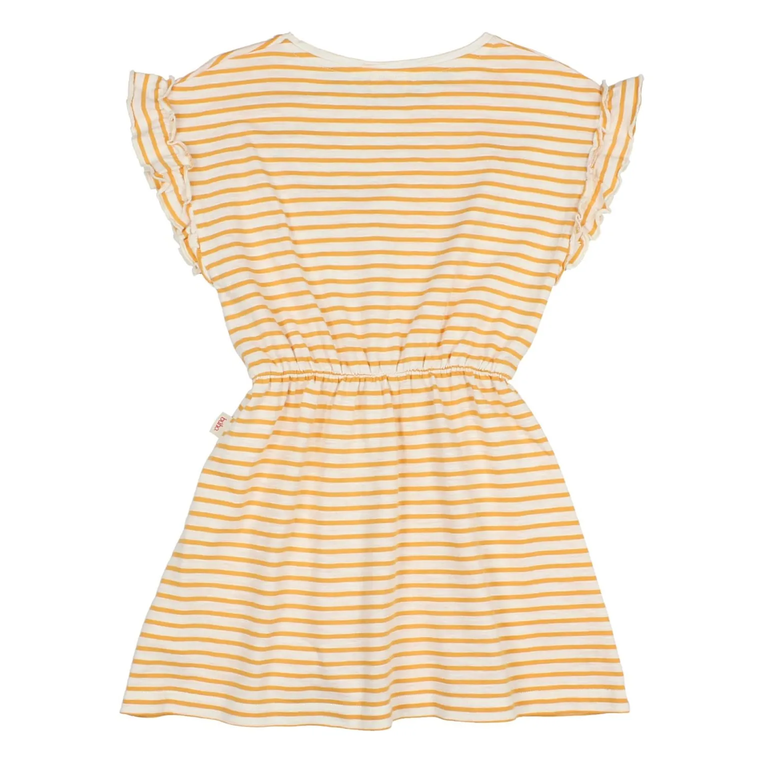 Robe Maille Rayée Fraise Coton Bio | Jaune- Image produit n°1