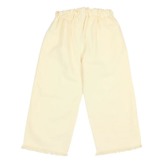 Lyocell tapered pants | Pale yellow