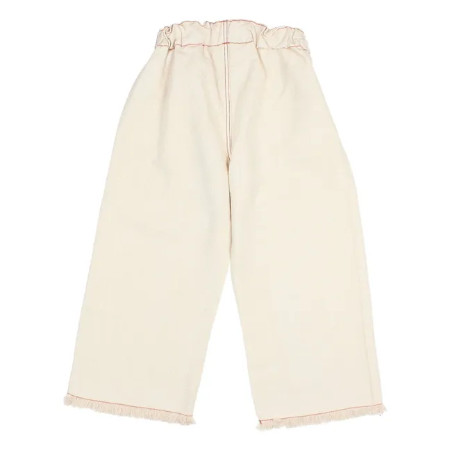 Pantalón cónico Lyocell | Blanco Roto