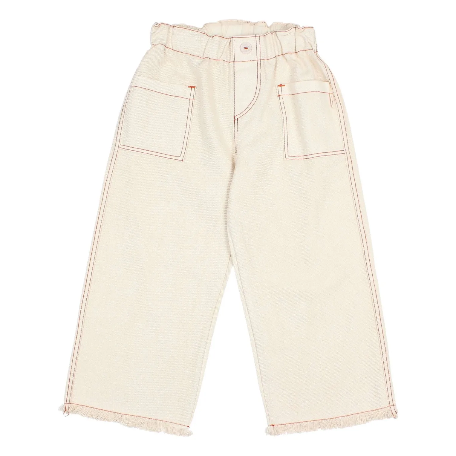 Búho Off White Lyocell Tapered Pants