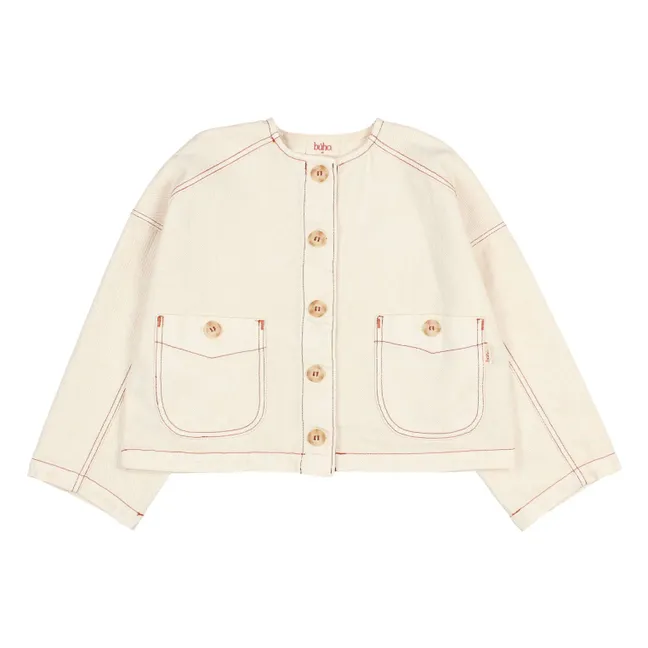 Veste Denim Lyocell | Blanc cassé