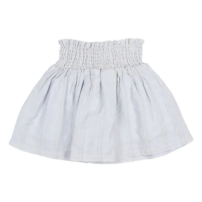 Jupe Lurex Voile de Coton | Bleu pâle