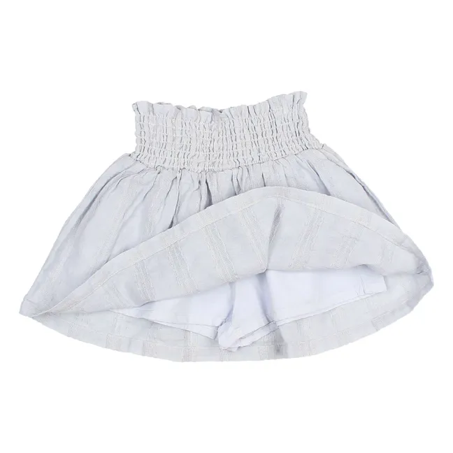 Falda de gasa de algodón Lurex | Azul Pálido