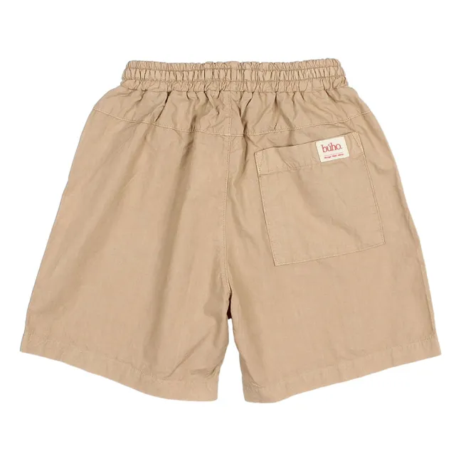 Bermudas de popelina de algodón orgánico | Beige
