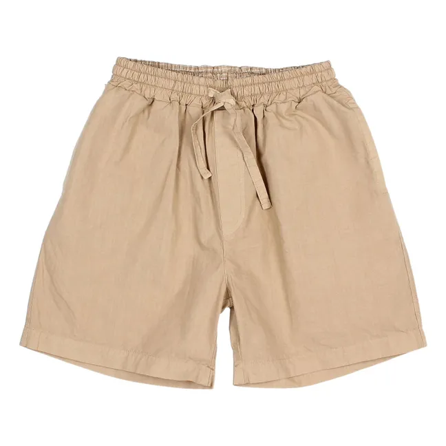Bermudas de popelina de algodón orgánico | Beige