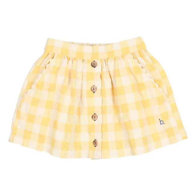 Jupe Vichy Seersucker | Jaune