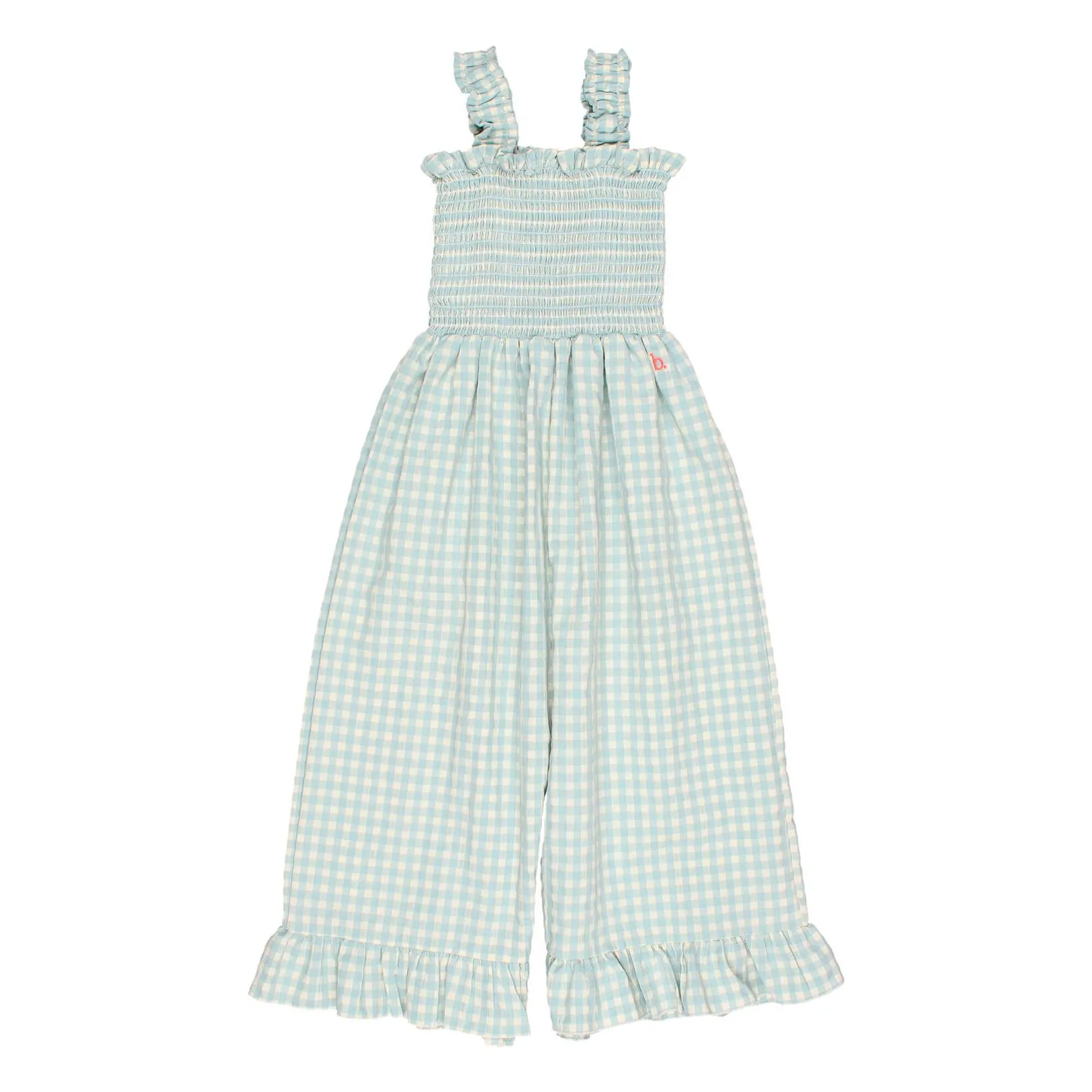 Búho - Combinaison Fille Seersucker Vichy Aqua 2 ans Coton/Polyester