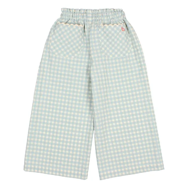 Pantalon Vichy Seersucker | Aqua