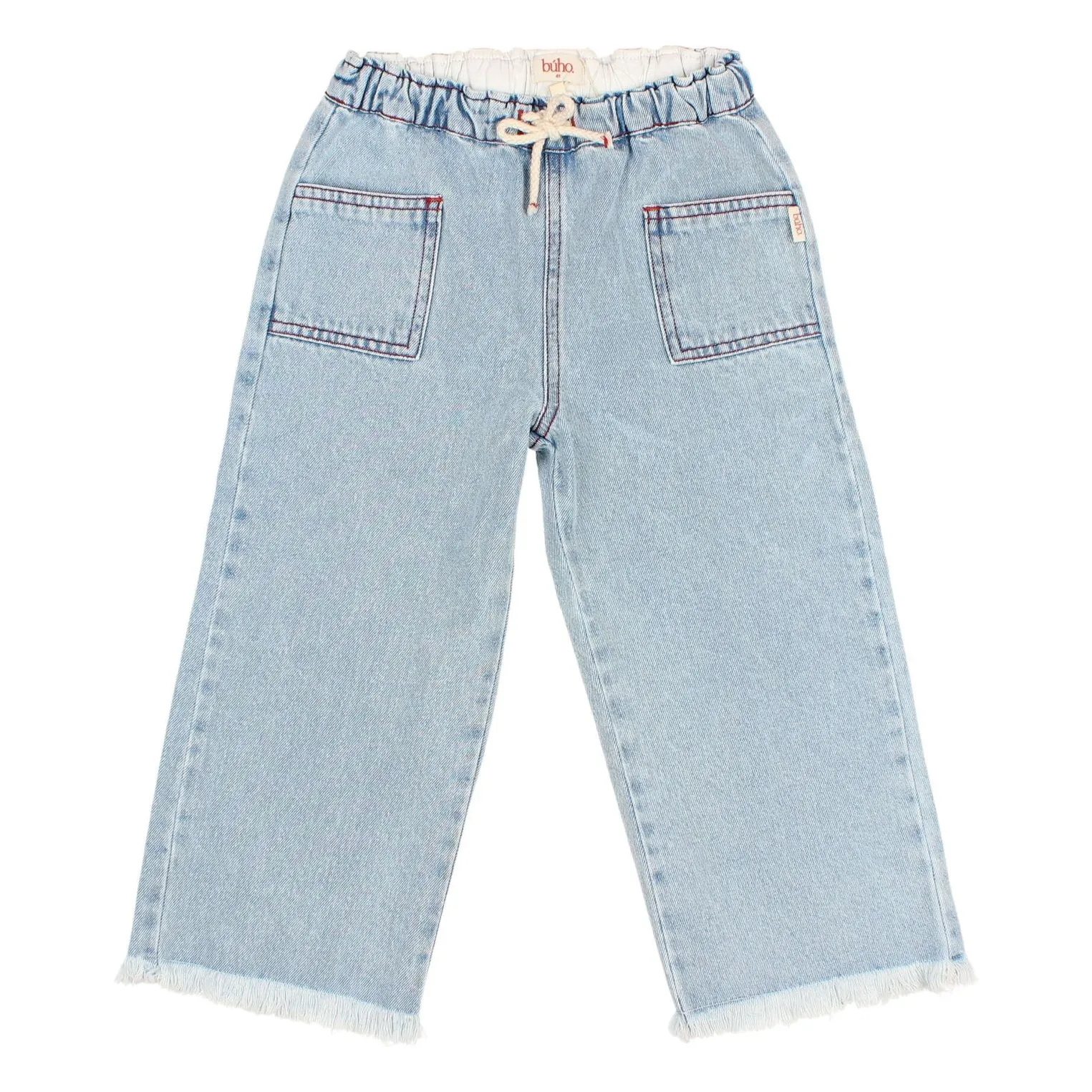 Búho Light Blue Faded Frayed Jeans