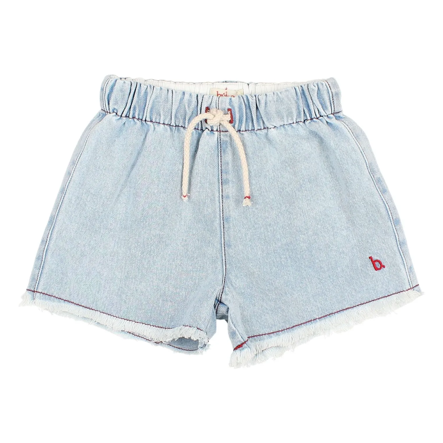 Búho Light Blue Frayed Denim Shorts