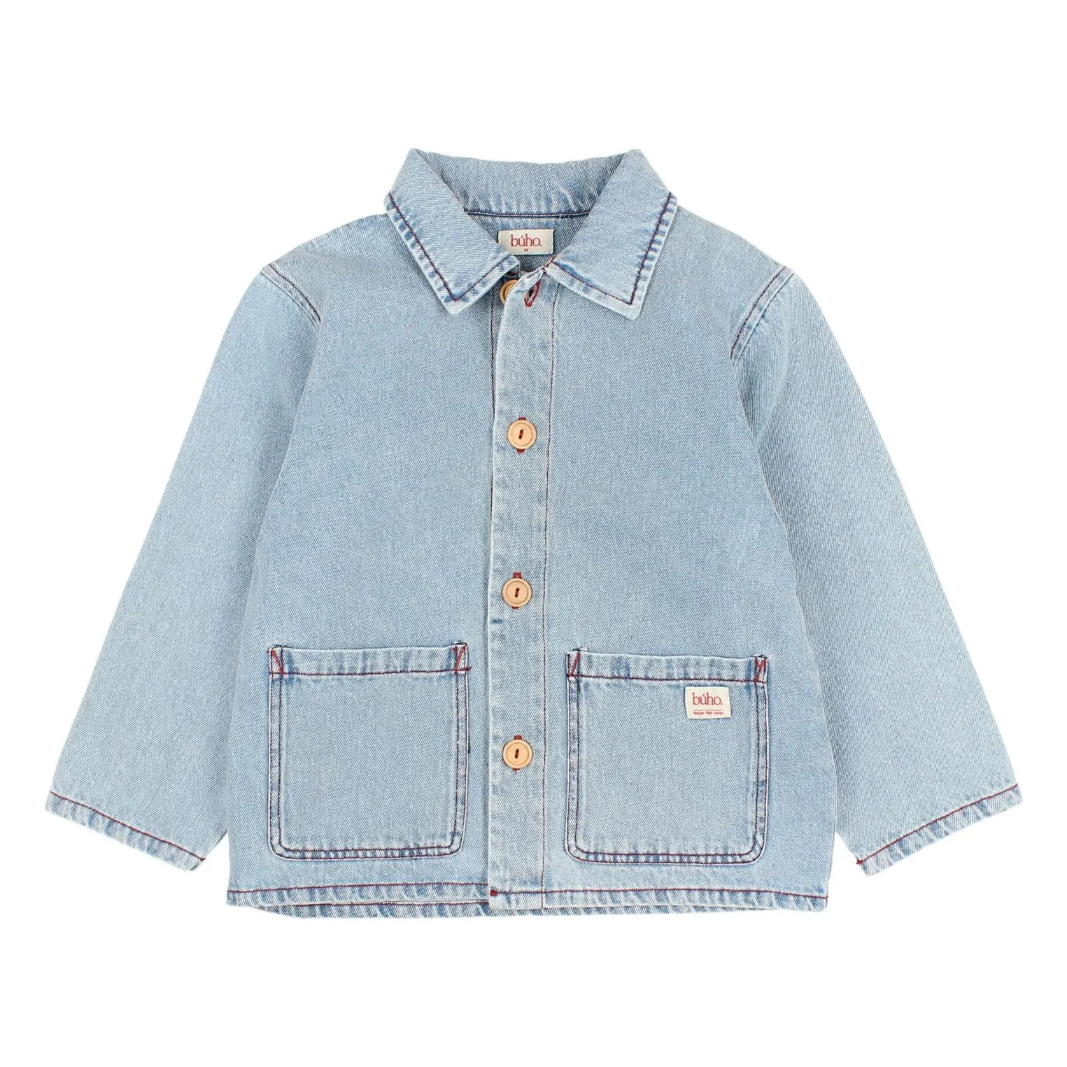 Búho Light Blue Demin Faded Overshirt