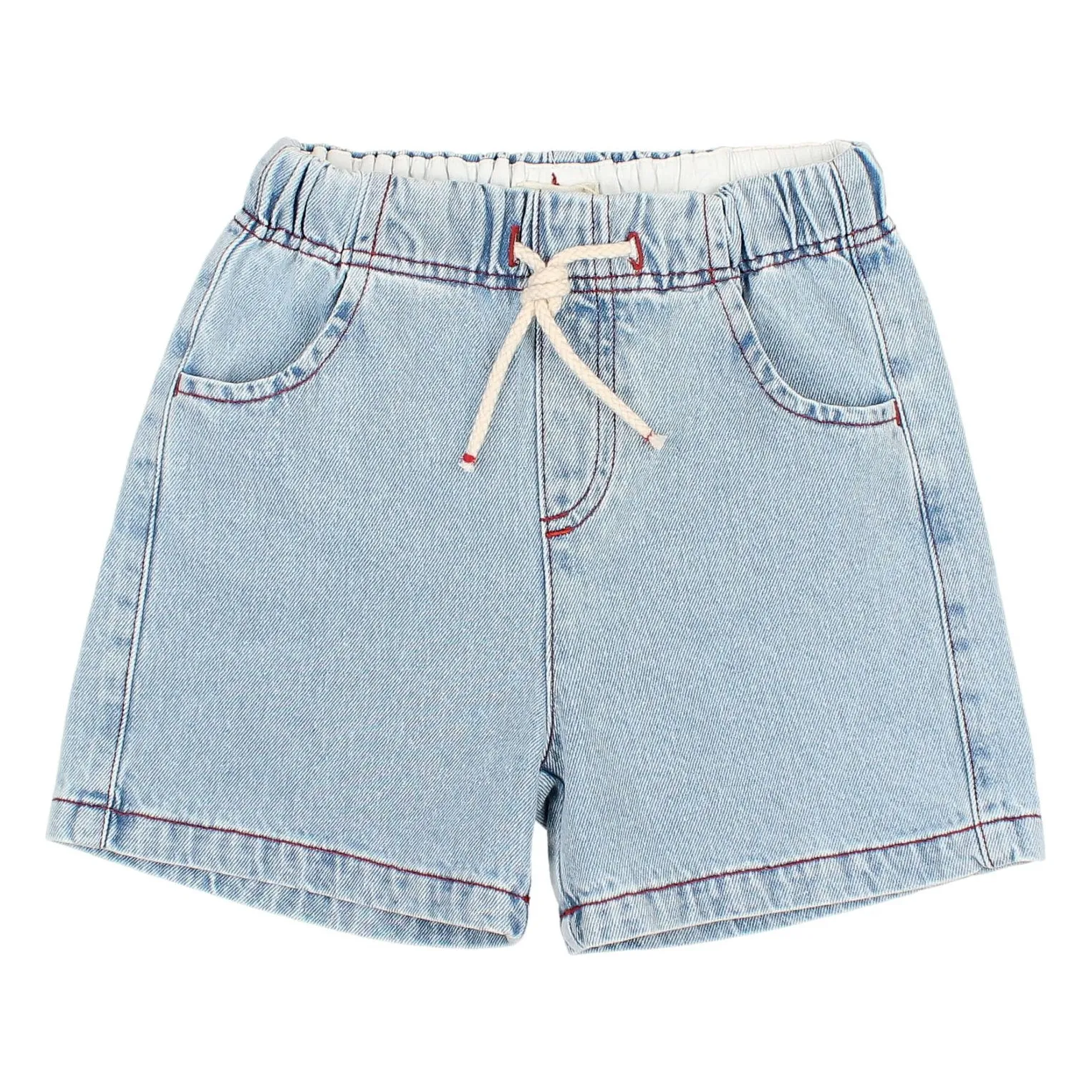 Búho Light Blue Washed Denim Bermuda Shorts