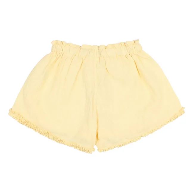 Short Volants Coton Bio | Jaune