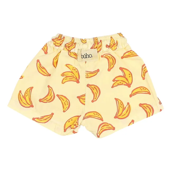 Shorts de baño Banana de algodón orgánico | Amarillo