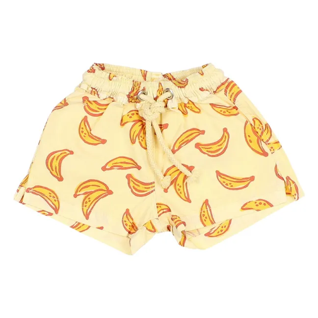 Organic Cotton Banana Swim Shorts | Yellow