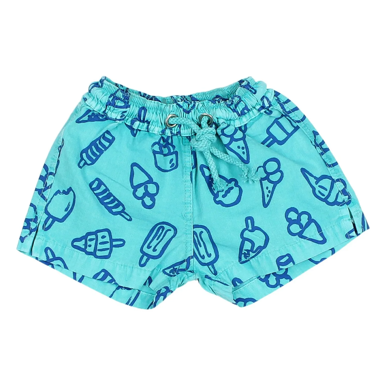 Short de Bain Glaces Coton Bio Bébé | Bleu turquoise- Image produit n°2