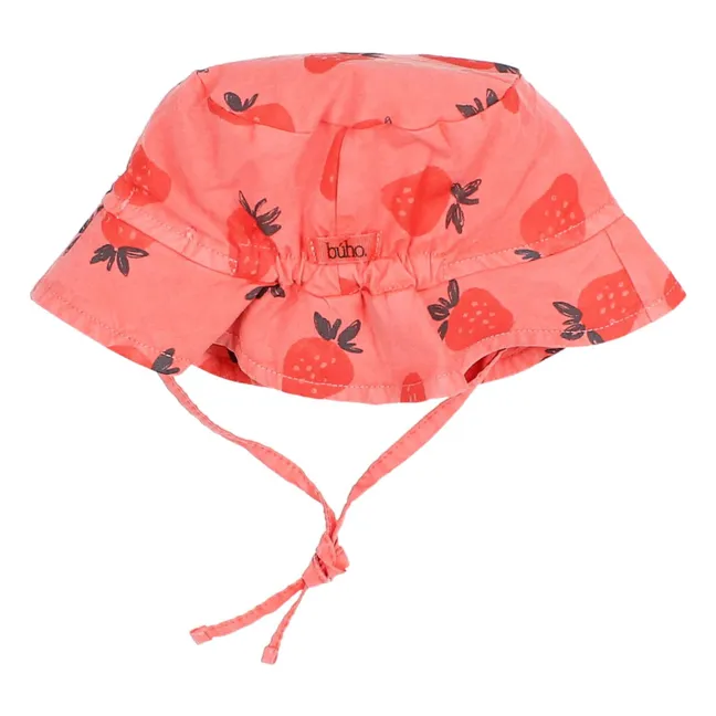 Bebé de algodón orgánico Strawberry Bob | Descolorada rojo
