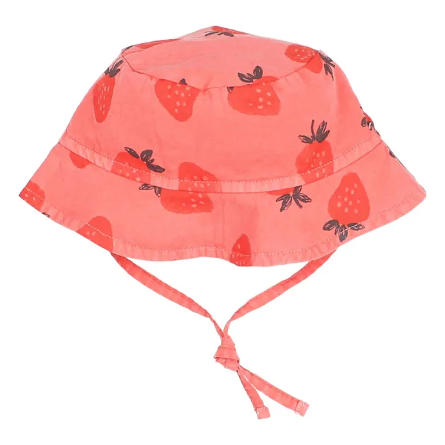 Bebé de algodón orgánico Strawberry Bob | Descolorada rojo