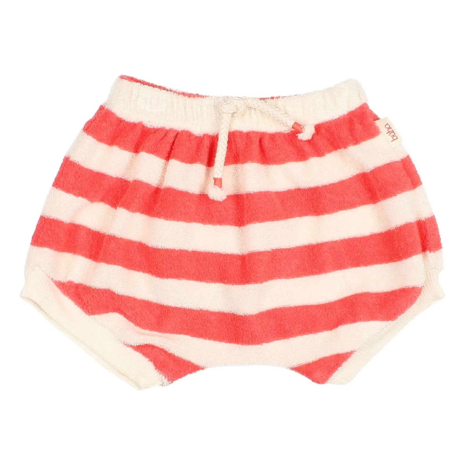 Búho - Short Bébé Rayé Coton Biologique - 6 mois - Rouge