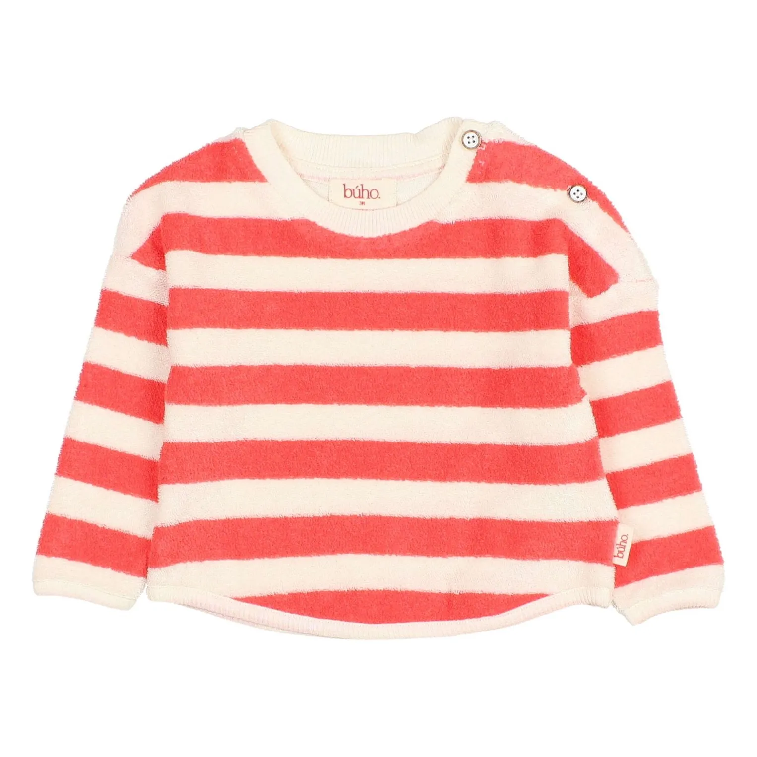 Búho - Sweat-shirt Bébé - Coton Biologique - 6 mois - Rouge