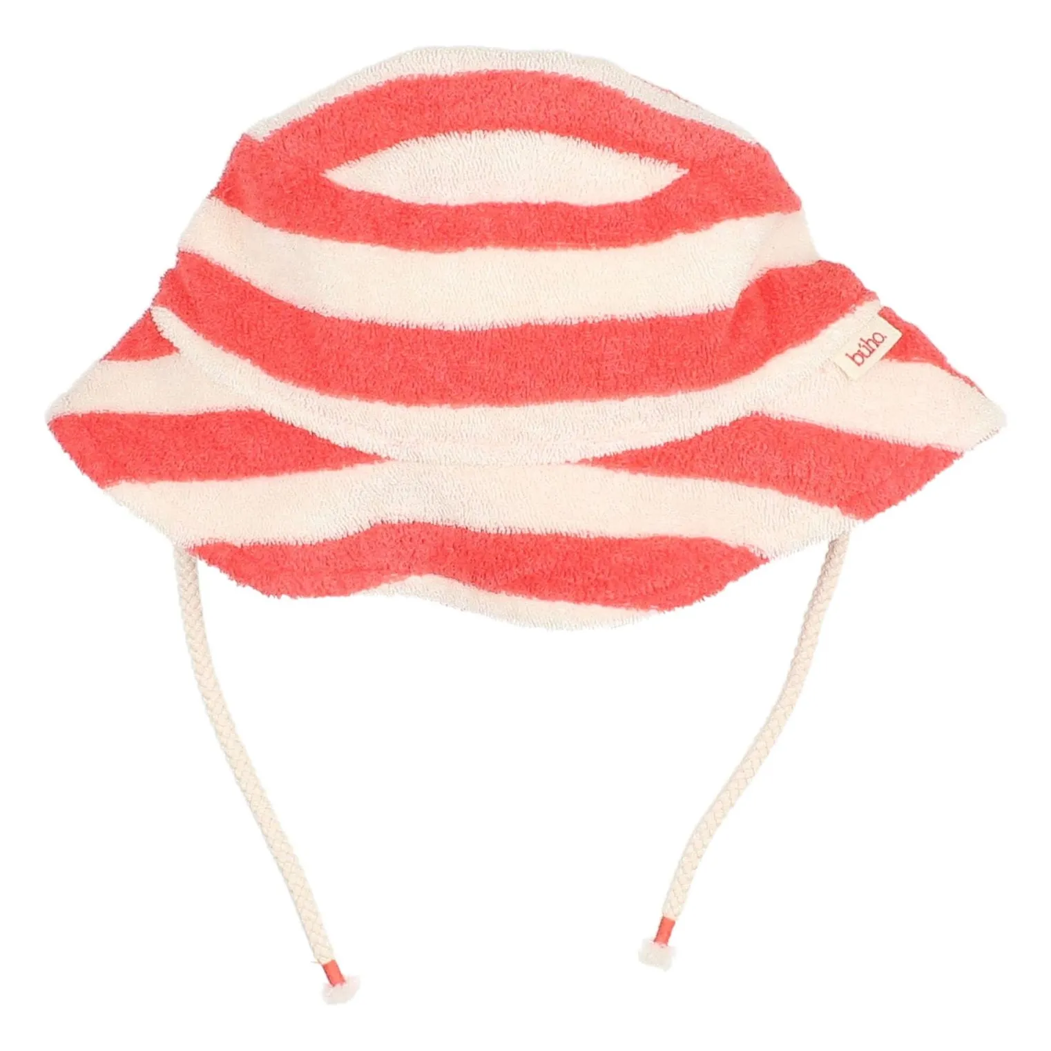 Búho Red Organic Cotton Terry Striped Hat