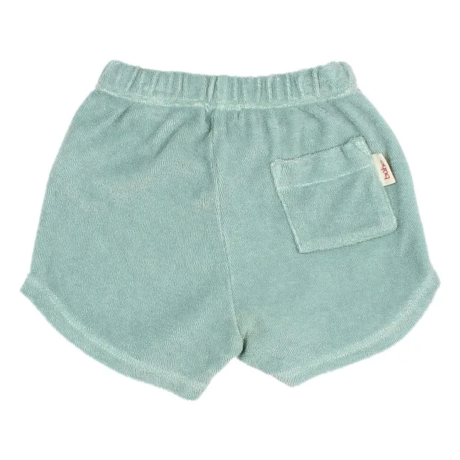 Towelling shorts | Green water