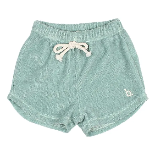 Towelling shorts | Green water
