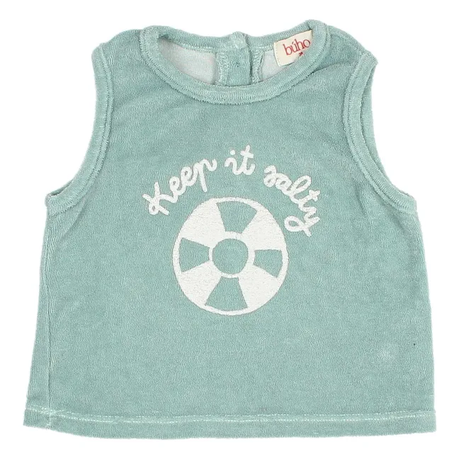 Débardeur Keep It Salty Eponge | Vert d'eau