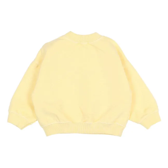 Sudadera polar de algodón orgánico Happy Together | Amarillo