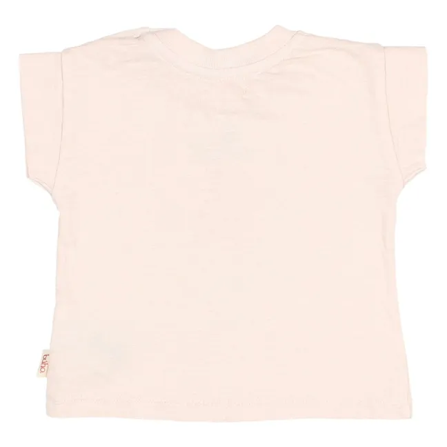 T-shirt Fraise Coton Bio Bébé | Rose pâle